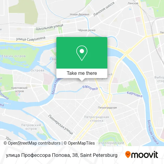 улица Профессора Попова, 38 map
