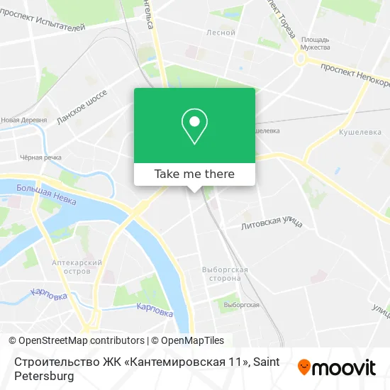 Строительство ЖК «Кантемировская 11» map