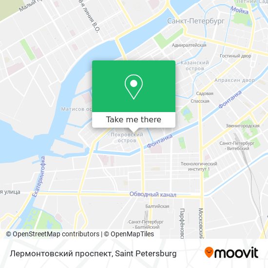 Лермонтовский проспект map