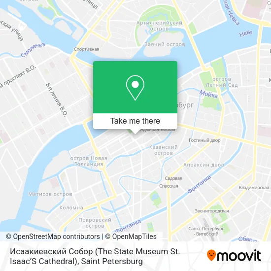 Исаакиевский Собор (The State Museum St. Isaac’S Cathedral) map