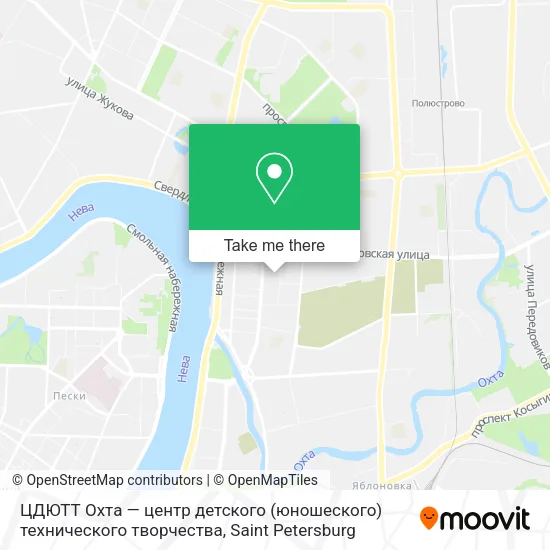 ЦДЮТТ Охта — центр детского (юношеского) технического творчества map