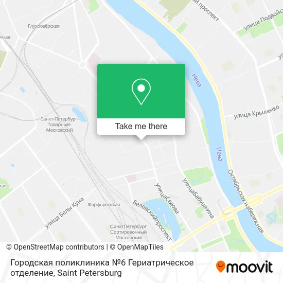 Городская поликлиника №6 Гериатрическое отделение map