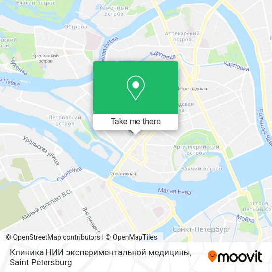 Клиника НИИ экспериментальной медицины map