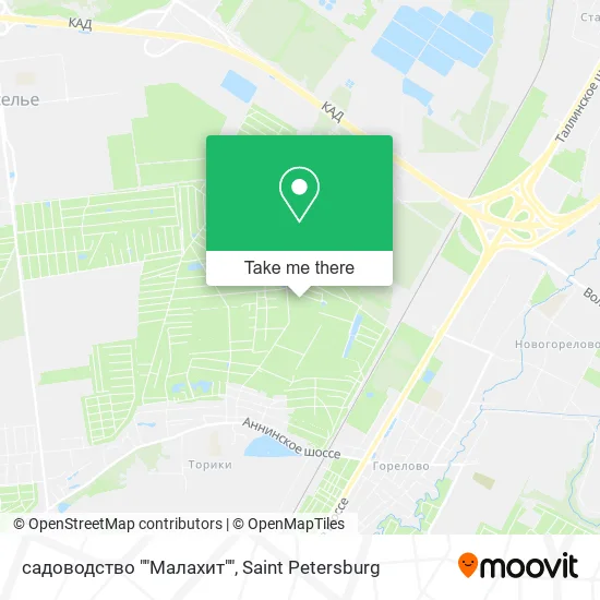 садоводство ""Малахит"" map