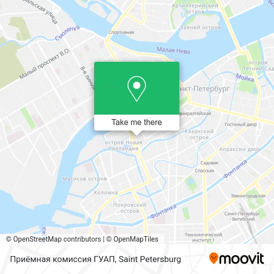 Приёмная комиссия ГУАП map