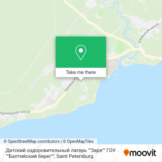 Детский оздоровительный лагерь ""Заря"" ГОУ ""Балтийский берег"" map