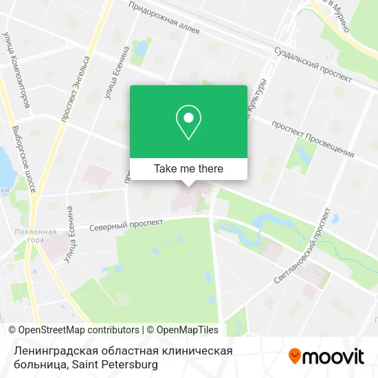 Ленинградская областная клиническая больница map