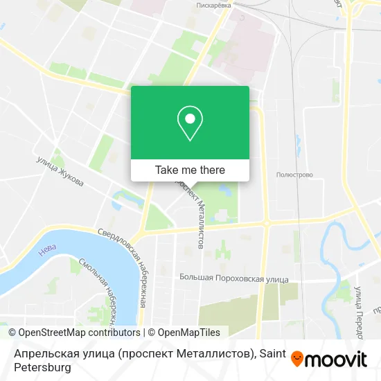 Апрельская улица (проспект Металлистов) map