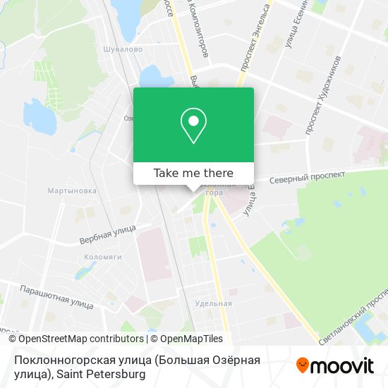 Поклонногорская улица (Большая Озёрная улица) map