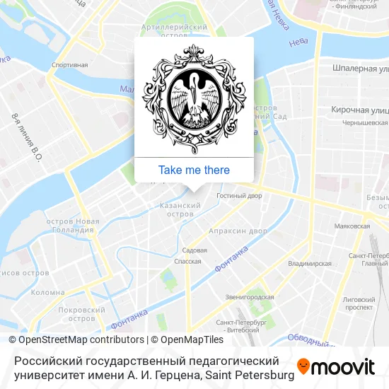 Российский государственный педагогический университет имени А. И. Герцена map