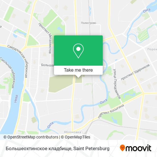 Большеохтинское кладбище map