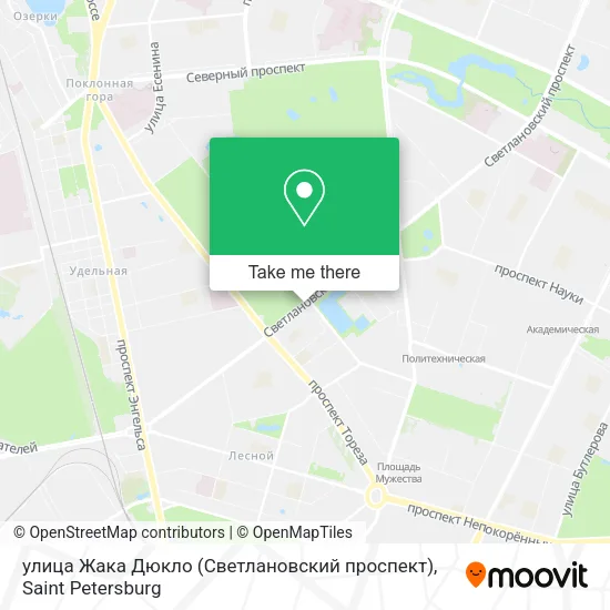 улица Жака Дюкло (Светлановский проспект) map