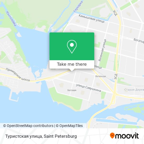 Туристская улица map