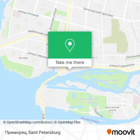 Приморец map