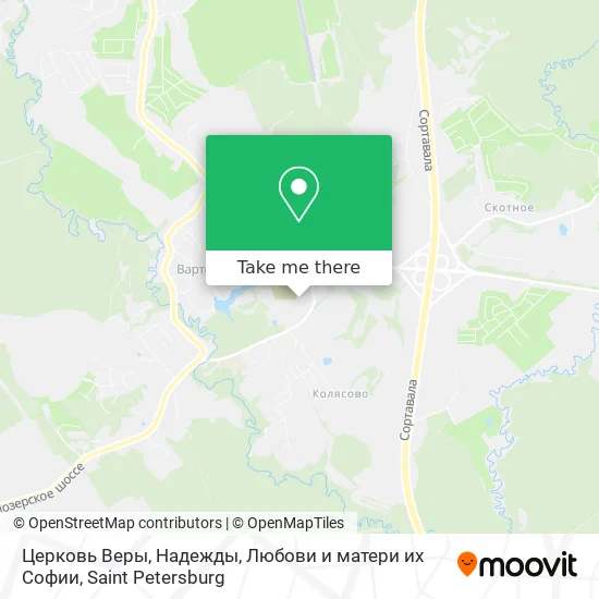 Церковь Веры, Надежды, Любови и матери их Софии map