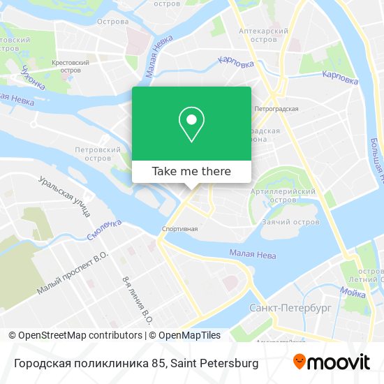 Городская поликлиника 85 map