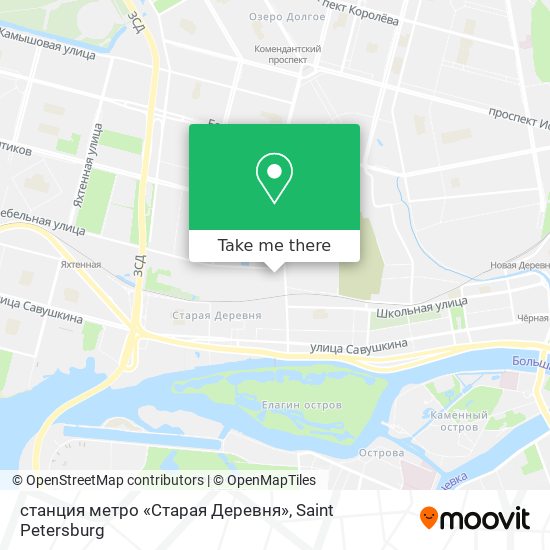 станция метро «Старая Деревня» map