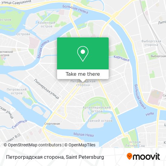 Петроградская сторона map
