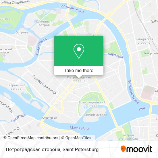 Петроградская сторона map