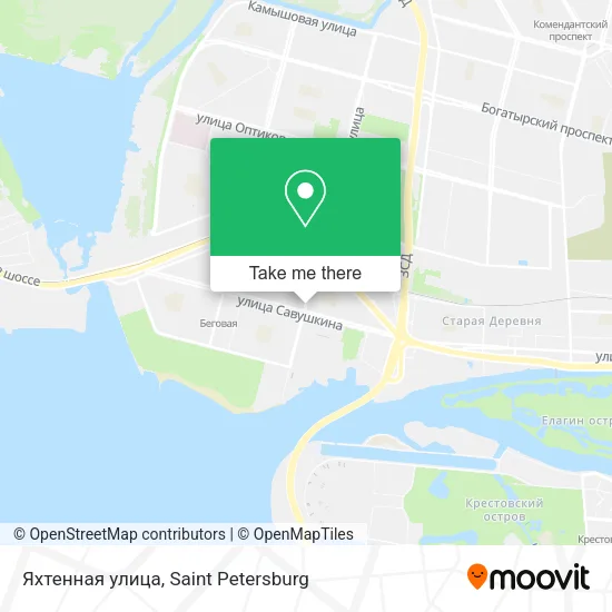 Яхтенная улица map