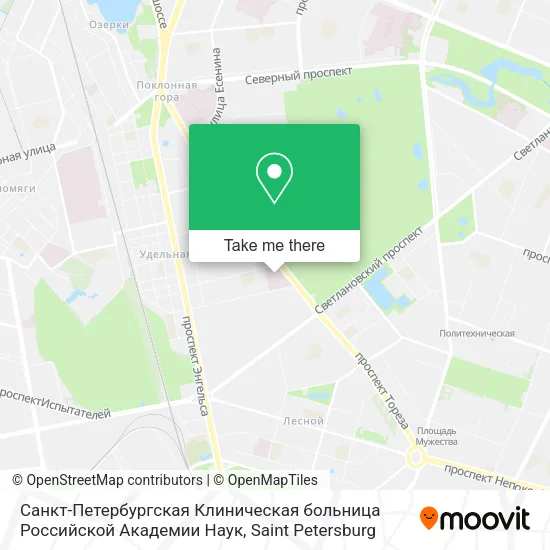 Санкт-Петербургская Клиническая больница Российской Академии Наук map