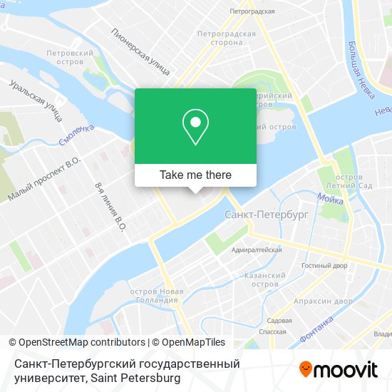 Санкт-Петербургский государственный университет map