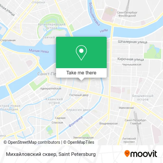 Михайловский сквер map