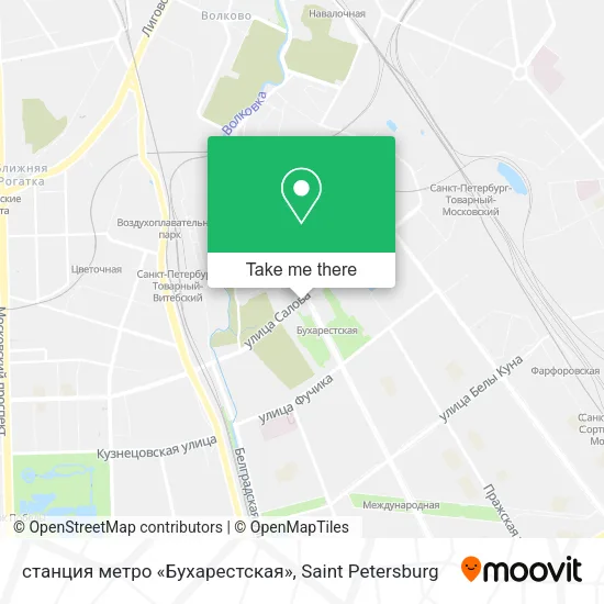 станция метро «Бухарестская» map