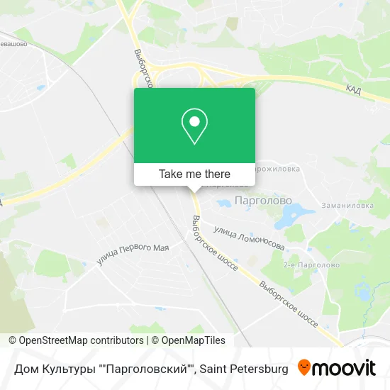 Дом Культуры ""Парголовский"" map