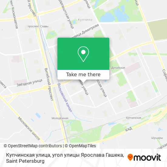 Купчинская улица, угол улицы Ярослава Гашека map