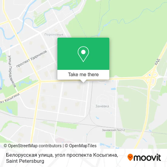 Белорусская улица, угол проспекта Косыгина map