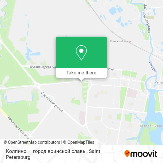 Колпино — город воинской славы map