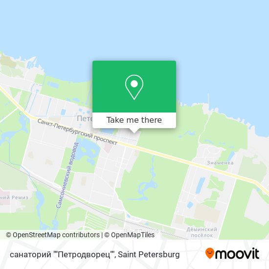 санаторий ""Петродворец"" map