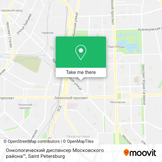 Онкологический диспансер Московского района"" map