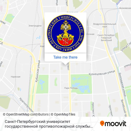 Санкт-Петербургский университет государственной противопожарной службы МЧС России map