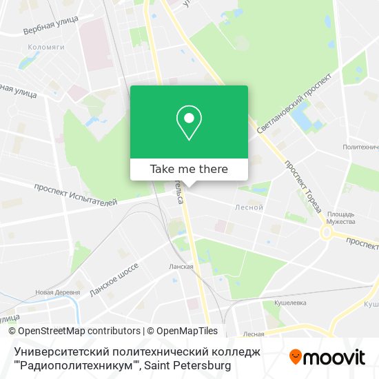 Университетский политехнический колледж ""Радиополитехникум"" map