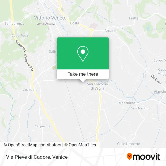 Via Pieve di Cadore map