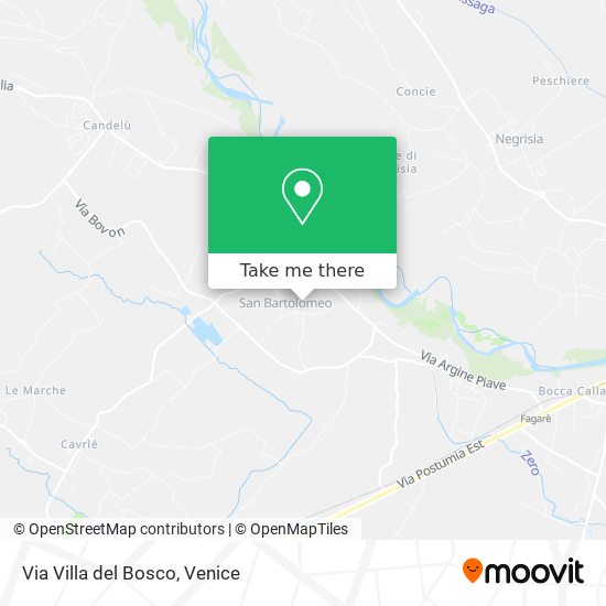Via Villa del Bosco map