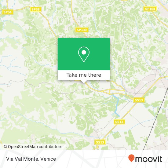 Via Val Monte map