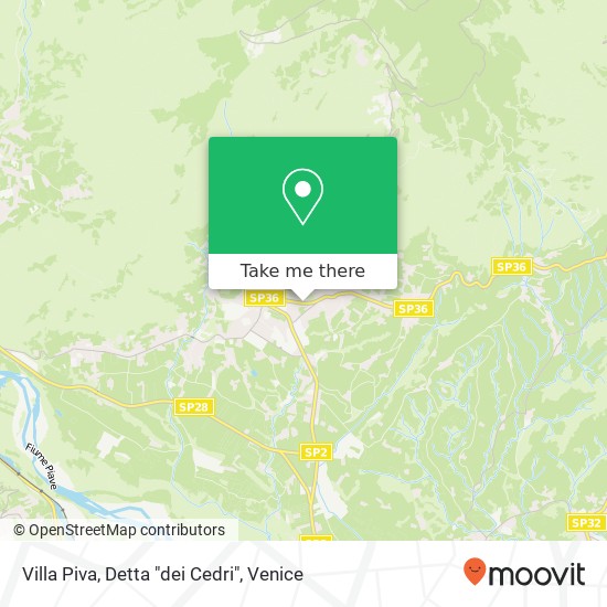 Villa Piva, Detta "dei Cedri" map