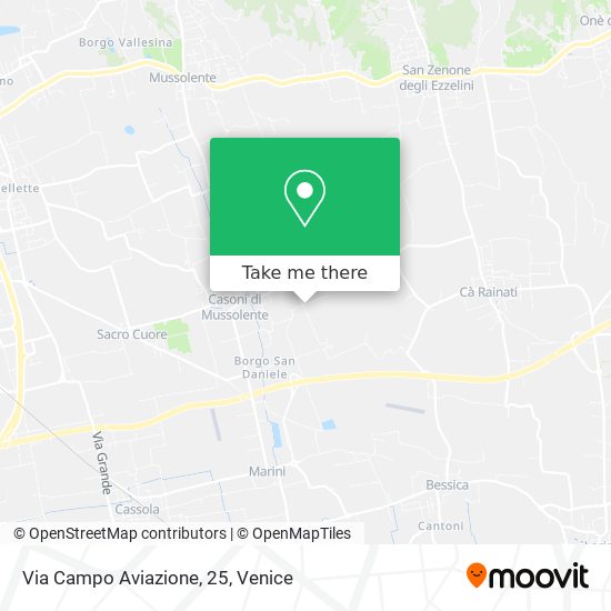 Via Campo Aviazione, 25 map
