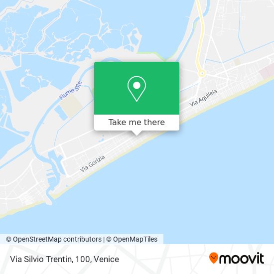 Via Silvio Trentin, 100 map