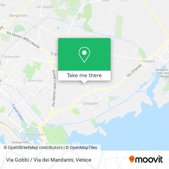 Via Gobbi / Via dei Mandarini map