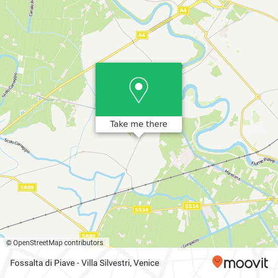 Fossalta di Piave - Villa Silvestri map