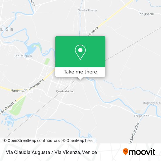 Via Claudia Augusta / Via Vicenza map