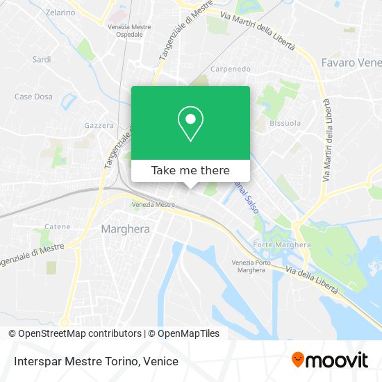 Interspar Mestre Torino map