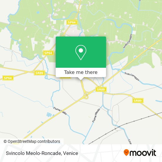 Svincolo Meolo-Roncade map