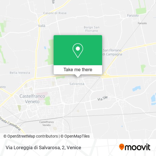 Via Loreggia di Salvarosa, 2 map