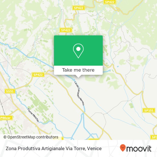 Zona Produttiva Artigianale Via Torre map