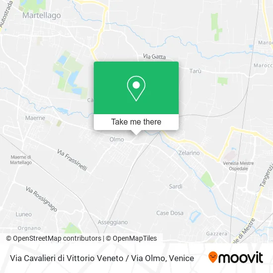Via Cavalieri di Vittorio Veneto / Via Olmo map